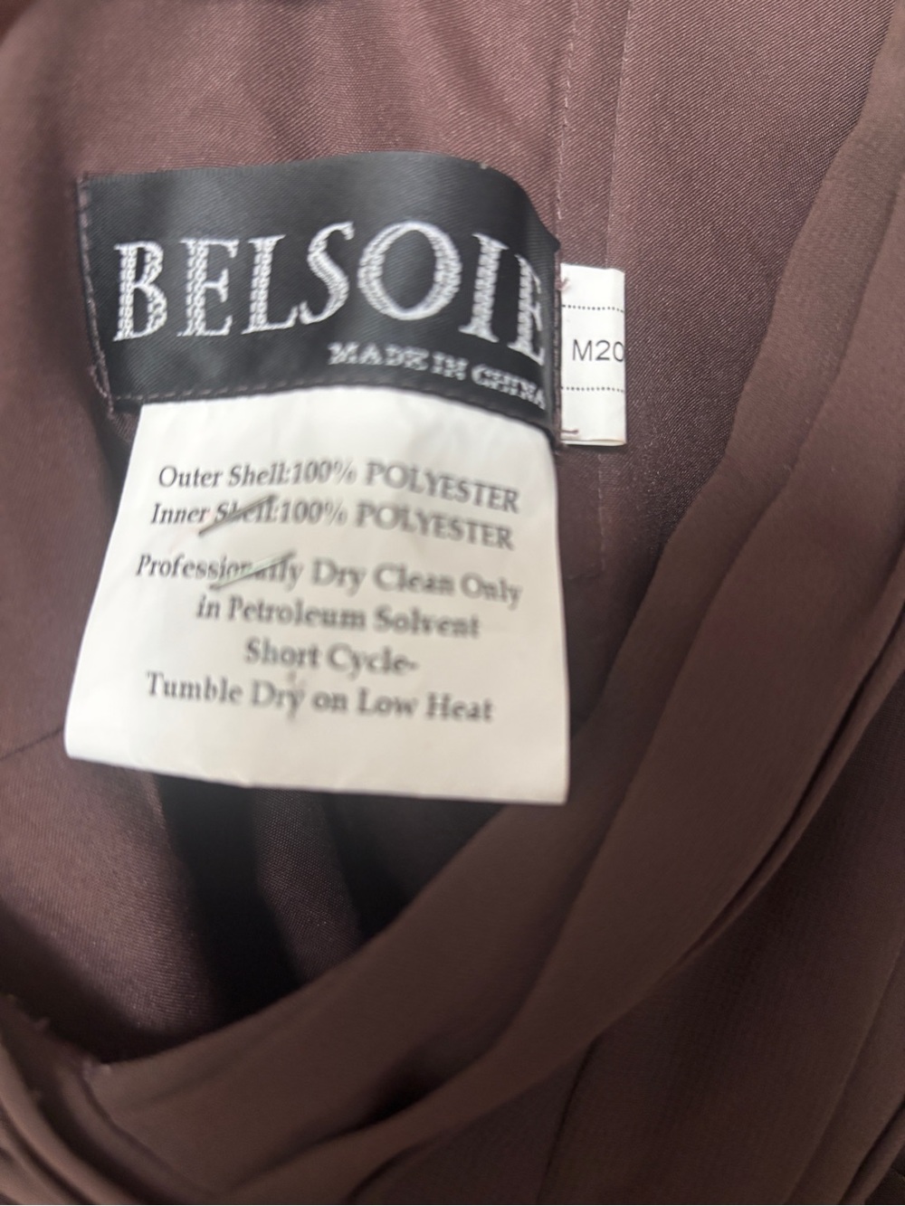 Belsoie Chiffon Criss Cross Brown V-Neck Sleeveless Midi Dress Maternity Size 20 - Picture 4 of 7